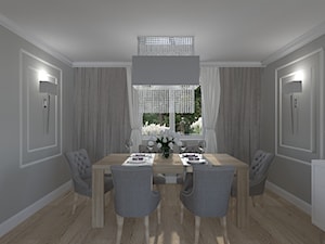 dom w stylu Hamptons - Średnia beżowa jadalnia jako osobne pomieszczenie, styl tradycyjny - zdjęcie od Aleksandra Podsiadła