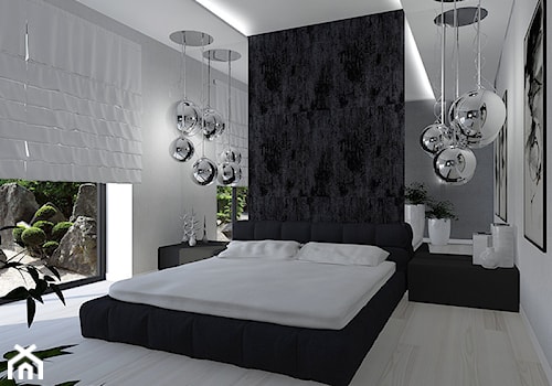 dom Rąbień - Średnia biała sypialnia, styl minimalistyczny - zdjęcie od Aleksandra Podsiadła