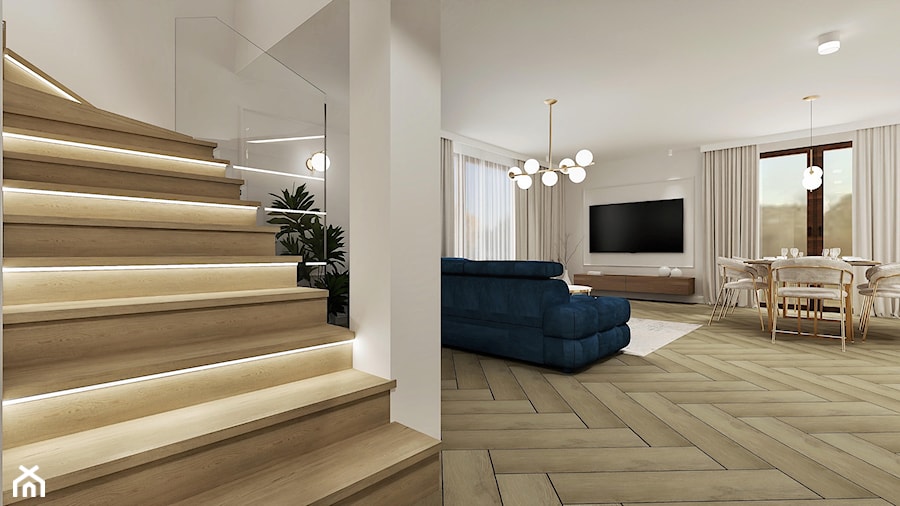 Dom w nowoczesnym stylu - Schody, styl nowoczesny - zdjęcie od DOMZ Interior Design