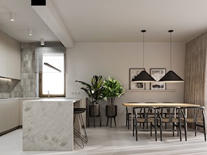 Minimalistyczna przestrzeń, wypełniona domowym ciepłem - Kuchnia, styl minimalistyczny - zdjęcie od Lume design studio
