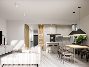Minimalistyczna przestrzeń, wypełniona domowym ciepłem - Salon, styl minimalistyczny - zdjęcie od Lume design studio
