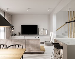 Minimalistyczna przestrzeń, wypełniona domowym ciepłem - Salon, styl minimalistyczny - zdjęcie od Lume design studio - Homebook