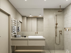 Minimalistyczna przestrzeń, wypełniona domowym ciepłem - Łazienka, styl nowoczesny - zdjęcie od Lume design studio