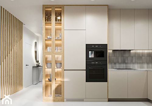 Minimalistyczna przestrzeń, wypełniona domowym ciepłem - Kuchnia, styl minimalistyczny - zdjęcie od Lume design studio