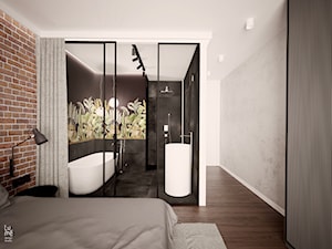 Dwie strefy, z akcentem loftowym - Łazienka, styl industrialny - zdjęcie od Lume design studio