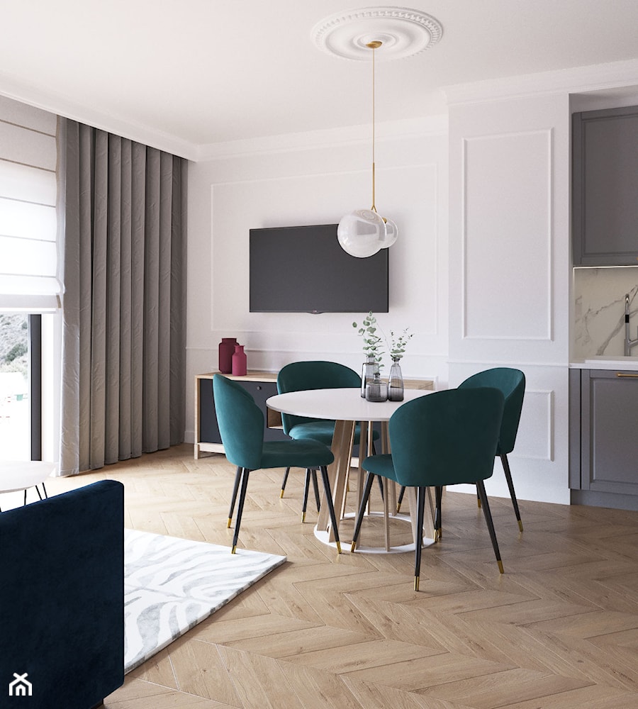 Gdańsk apartament na wynajem - Salon, styl nowoczesny - zdjęcie od MEBLOŚCIANKA STUDIO