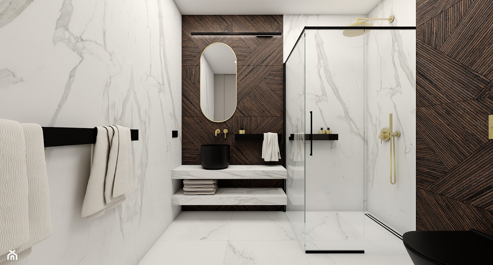 Pokój hotelowy z łazienką - zdjęcie od Magda Ciurkot Architektura Wnętrz - Homebook