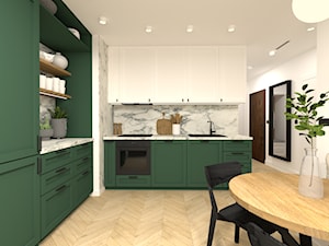 Mieszkanie z zieloną kuchnią - zdjęcie od Magda Ciurkot Architektura Wnętrz
