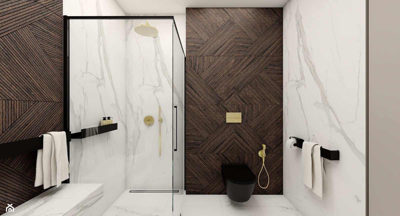 Pokój hotelowy z łazienką - zdjęcie od Magda Ciurkot Architektura Wnętrz - Homebook
