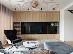 REALIZACJA / wnętrza domu w Opolu - Salon, styl nowoczesny - zdjęcie od The Wall Pracownia Architektury i Wnętrz