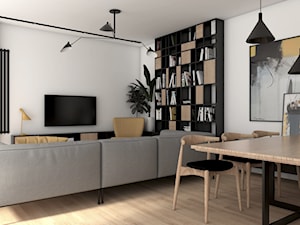 wnętrza apartamentu w Krakowie - Salon, styl nowoczesny - zdjęcie od The Wall Pracownia Architektury i Wnętrz