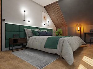 Sypialnia z zielenią - zdjęcie od nineprojekt