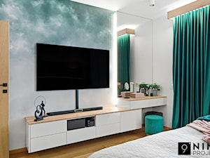 sypialnia w kolorze zieleni - zdjęcie od nineprojekt