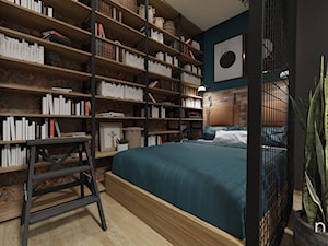 Kącik sypialni w stylu loft - zdjęcie od nineprojekt