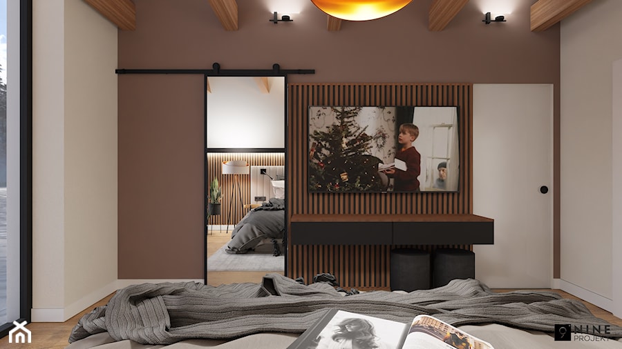 sypialnia na poddaszu - Sypialnia, styl nowoczesny - zdjęcie od nineprojekt