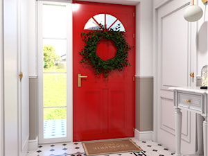Czerwone drzwi wejściowe - zdjęcie od Inne Wnętrza