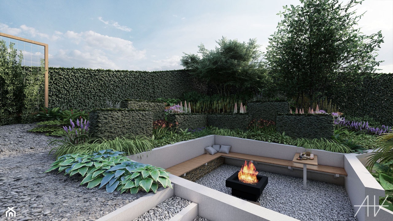 Nowoczesny ogród w stylu tropikalnym - Ogród, styl nowoczesny - zdjęcie od AHA Studio - Pracownia Architektury Krajobrazu - Homebook