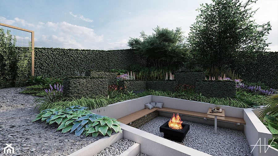 Nowoczesny ogród w stylu tropikalnym - Ogród, styl nowoczesny - zdjęcie od AHA Studio - Pracownia Architektury Krajobrazu