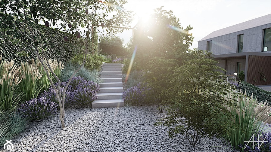Nowoczesny ogród w stylu tropikalnym - Ogród, styl nowoczesny - zdjęcie od AHA Studio - Pracownia Architektury Krajobrazu