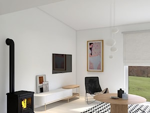 Biały dom skandynawski wg. projektu dom w mekintoszach - zdjęcie od Reforma Wnętrz - studio projektowania wnętrz