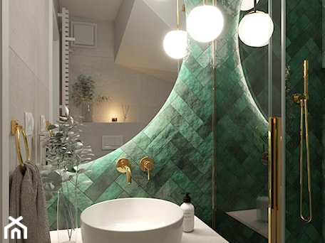 Aranżacje wnętrz - Łazienka: "Moss green" - łazienka z zielonym akcentem - Łazienka, styl nowoczesny - DOBRA PERSPEKTYWA projektowanie wnętrz. Przeglądaj, dodawaj i zapisuj najlepsze zdjęcia, pomysły i inspiracje designerskie. W bazie mamy już prawie milion fotografii!
