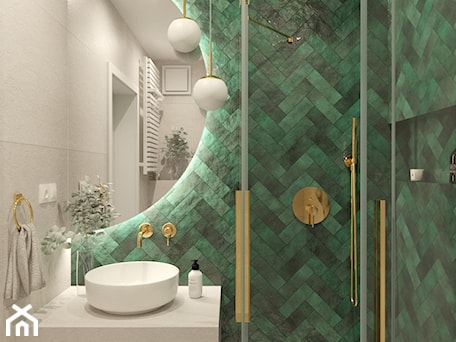 Aranżacje wnętrz - Łazienka: "Moss green" - łazienka z zielonym akcentem - Łazienka, styl nowoczesny - DOBRA PERSPEKTYWA projektowanie wnętrz. Przeglądaj, dodawaj i zapisuj najlepsze zdjęcia, pomysły i inspiracje designerskie. W bazie mamy już prawie milion fotografii!
