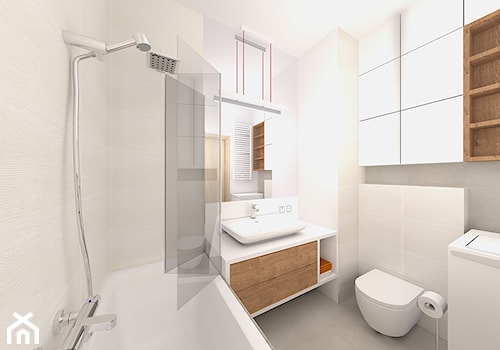 Biała jasna łazienka - zdjęcie od BOOM studio