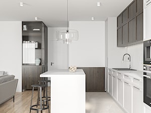 Biel i ciemne drewno. Klasyk - Kuchnia, styl minimalistyczny - zdjęcie od MOIA studio