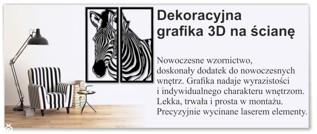 Dekoracyjna grafika 3D na ścianę - zdjęcie od Kornik Meble i dekoracje do wnętrz - Homebook