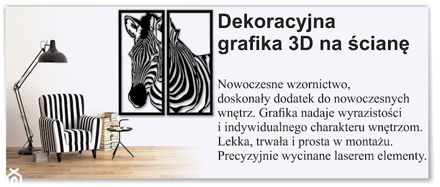 Dekoracyjna grafika 3D na ścianę - zdjęcie od Kornik Meble i dekoracje do wnętrz