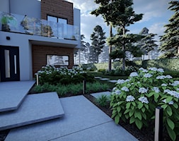 OGRÓD NA OSIEDLU LEŚNYM - Ogród, styl minimalistyczny - zdjęcie od Pracownia Projektowa Milena Skalik - Homebook