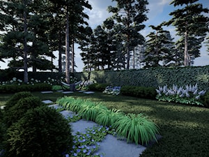 OGRÓD NA OSIEDLU LEŚNYM - Ogród, styl minimalistyczny - zdjęcie od Pracownia Projektowa Milena Skalik