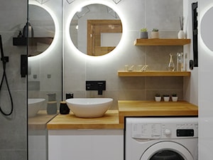 Cudowna przemiana - Mała z pralką / suszarką łazienka, styl industrialny - zdjęcie od Zrób Mi Wnętrze