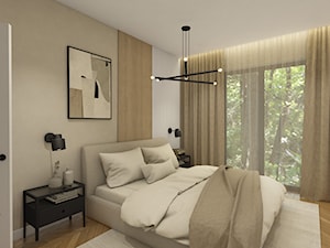 Sypialnia w neutralnej kolorystyce - zdjęcie od piękno stylu