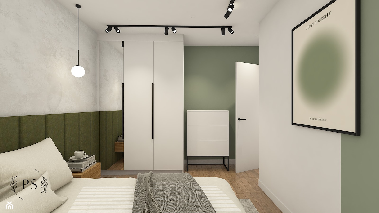 Sypialnia z tapicerowanym łóżkiem - zdjęcie od piękno stylu - Homebook