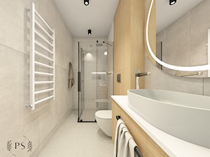 Minimalistyczna łazienka w jasnych barwach - zdjęcie od piękno stylu