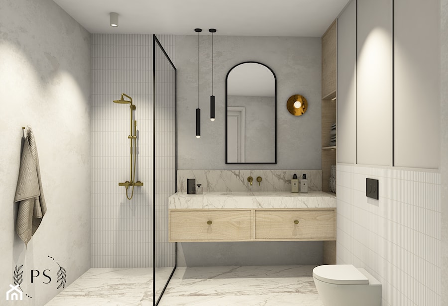 Jasna, minimalistyczna łazienka - zdjęcie od piękno stylu