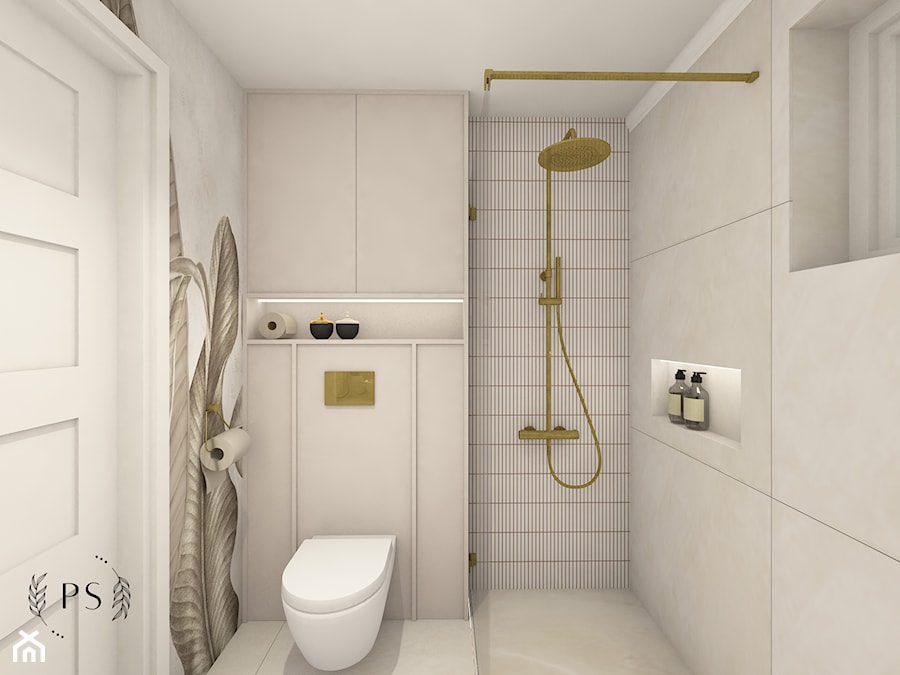 Nowoczesna łazienka w jasnej kolorystyce - zdjęcie od piękno stylu