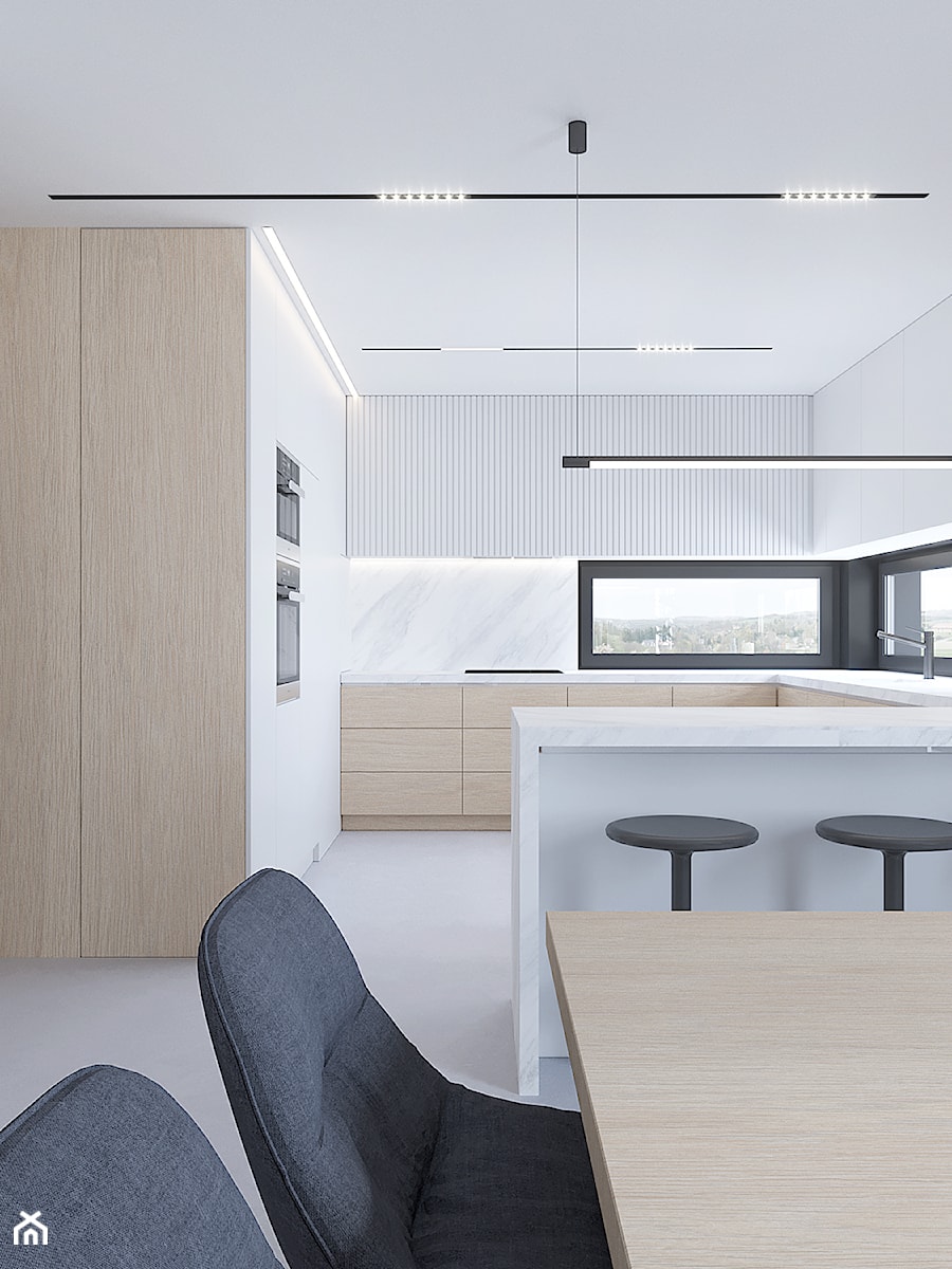 D557 Dom w Bibicach - Kuchnia, styl nowoczesny - zdjęcie od Mist Architects