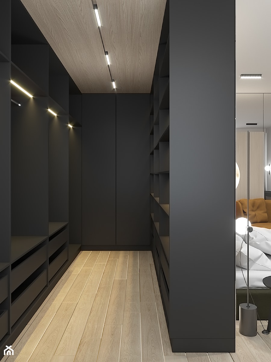 M523 Mieszkanie w Chorzowie - Garderoba, styl nowoczesny - zdjęcie od Mist Architects