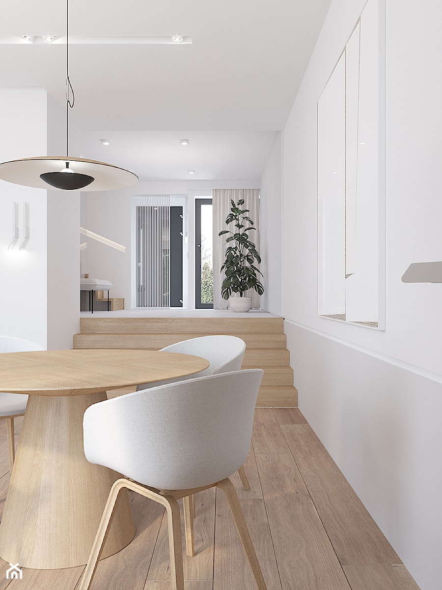 D495 Dom w Krakowie - Jadalnia, styl minimalistyczny - zdjęcie od Mist Architects