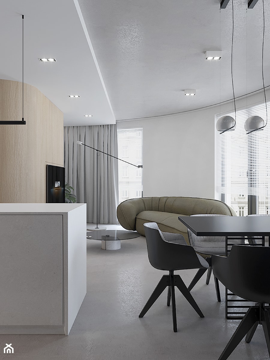 M558 Mieszkanie w Krakowie - Salon, styl nowoczesny - zdjęcie od Mist Architects