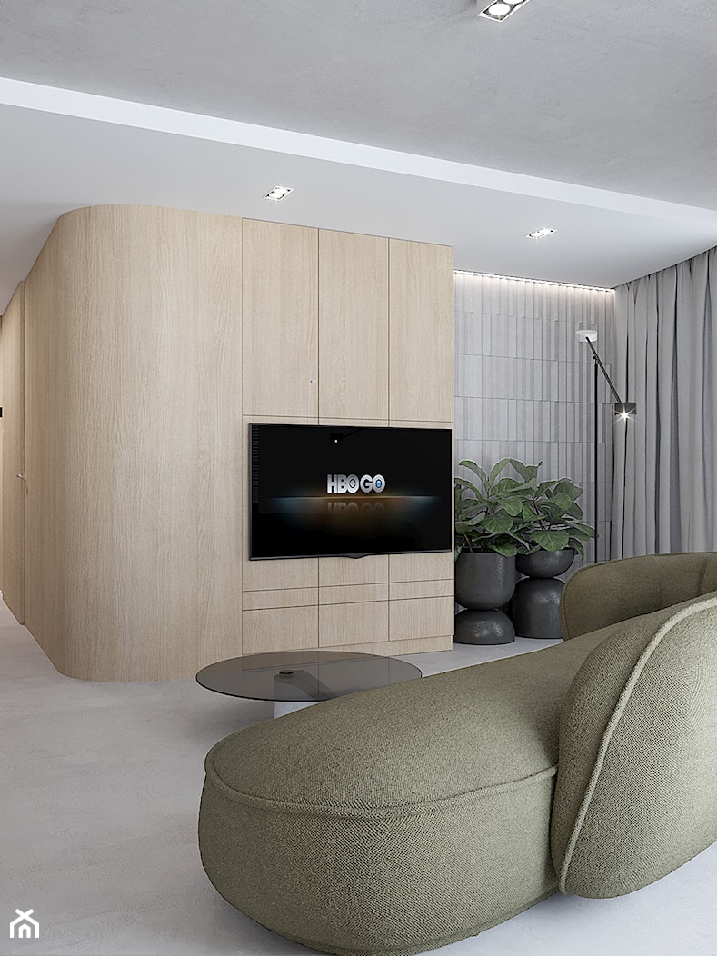 M558 Mieszkanie w Krakowie - Salon, styl nowoczesny - zdjęcie od Mist Architects - Homebook