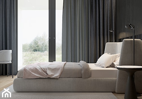 D555 Dom w Libertowie - Sypialnia, styl nowoczesny - zdjęcie od Mist Architects