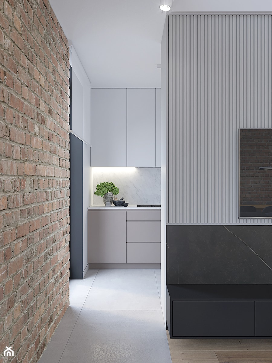 D428 Dom z antresolą w Rudzie Śląskiej - Kuchnia, styl nowoczesny - zdjęcie od Mist Architects