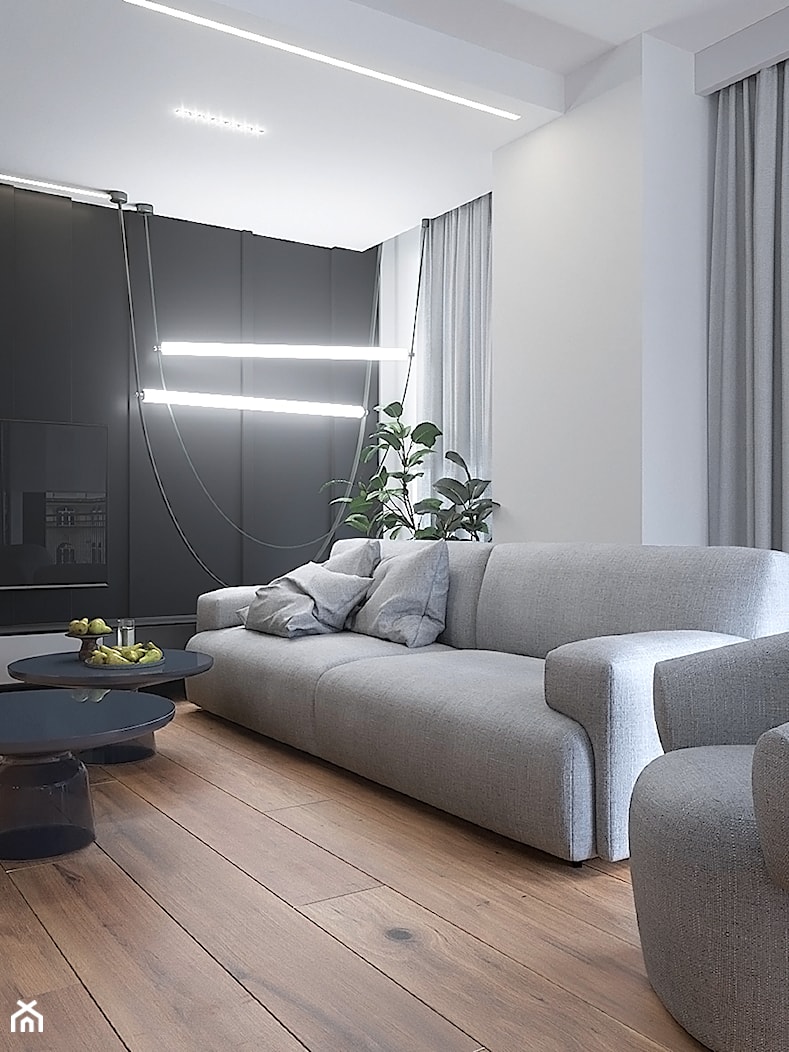 M541 Mieszkanie w Katowicach - Salon, styl nowoczesny - zdjęcie od Mist Architects - Homebook