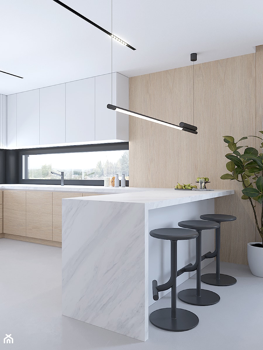 D557 Dom w Bibicach - Kuchnia, styl nowoczesny - zdjęcie od Mist Architects