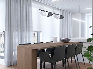 M541 Mieszkanie w Katowicach - Średnia biała jadalnia jako osobne pomieszczenie, styl nowoczesny - zdjęcie od Mist Architects