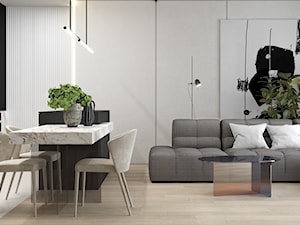 M523 Mieszkanie w Chorzowie - Salon, styl nowoczesny - zdjęcie od Mist Architects