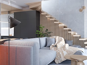 D395 Dom w Tychach - Salon, styl nowoczesny - zdjęcie od Mist Architects